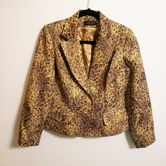 Angel Nina Jackets & Blazers - Angel Nina Floral/Leopard Print Jacket...M